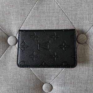 Black Embossed Card Holder